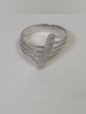 SLC 14k Solid White Gold Ring Size 4.75-5